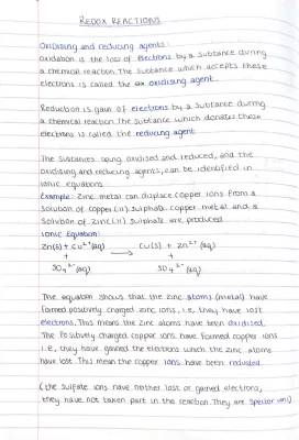 redox reactions 