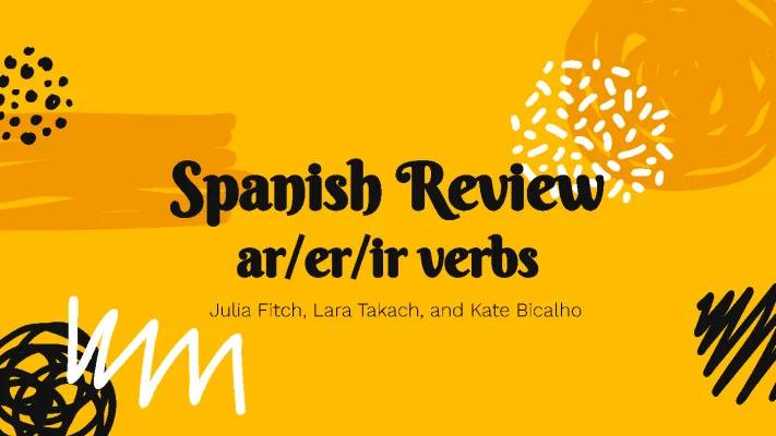 Learn AR ER IR Verbs in Spanish 2: Easy Translation and Examples