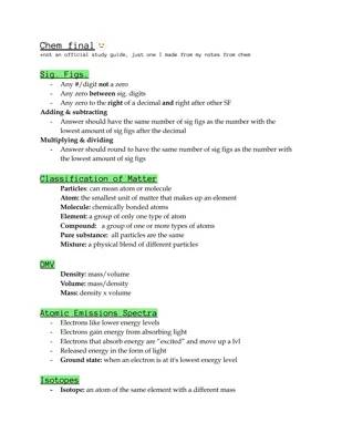 Fun Guide to Chemistry: Significant Figures, Matter Classification, and Periodic Table Trends