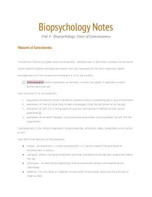 How to Measure Consciousness & Brain Waves Psychology - 9th Grade Notes