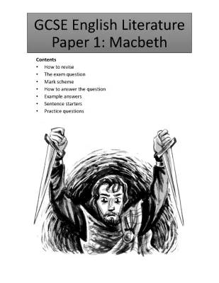 Macbeth Practice Questions and Exam Answers for GCSE