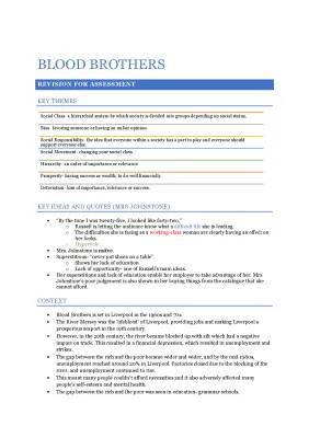 Blood Brothers Themes: Social Class, Mickey, and Mrs. Johnstone