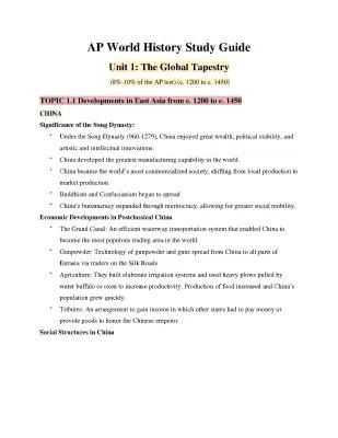 Your Guide to Developments in East Asia (1200-1450): Summary 