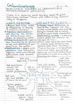 Sociological Theories of Crime: Interactionism, Left Realism, Right Realism for Kids