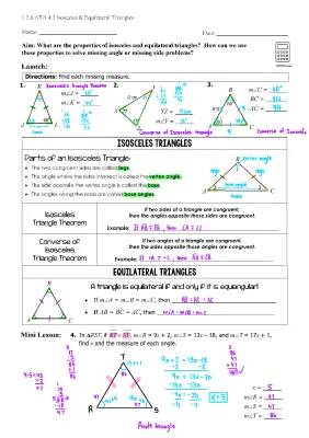 Fun with Triangles: Isosceles, Equilateral & Scalene Worksheet