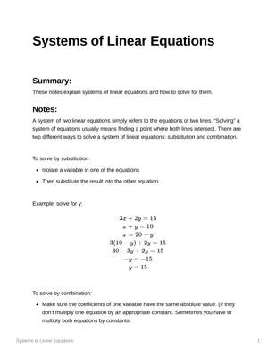 Solving Systems of Linear Equations: Step-by-Step