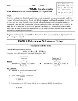 POGIL Stoichiometry 