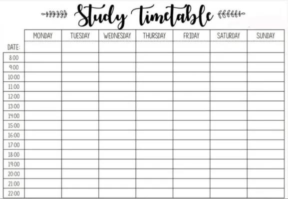 Free Revision Timetable & Study Planner PDF for Students