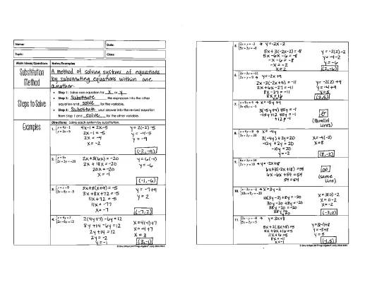 Solving system by substitution