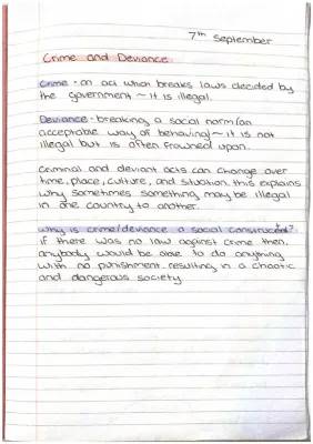 Easy Sociology Notes: Crime and Deviance, Marxist and Biological Theory PDF