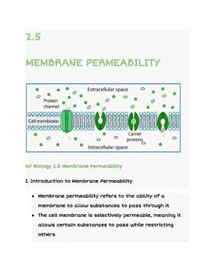 AP Bio: Membrane Permeability for Kids - Class 9 Explained!