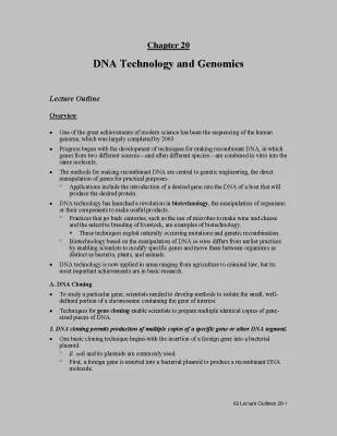 DNA Technology and Genomics