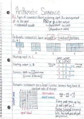 Cool Math Stuff: Arithmetic Sequence Study Notes