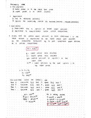 Raoult's Law and Antoine Equation Made Easy: Fun PDFs and Notes