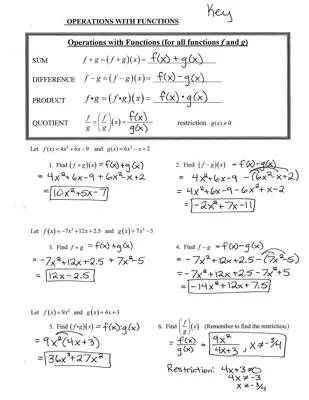 Operations With Functions