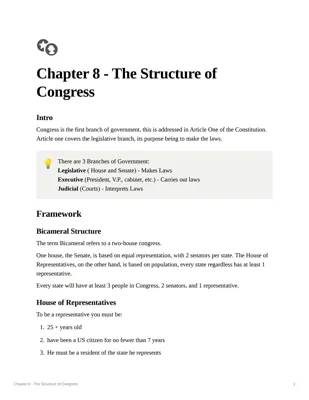 What is Congress? Easy Guide for Kids with Reapportionment and Gerrymandering