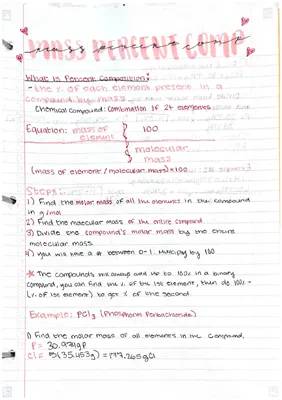 Percent Composition in Chemistry Notes PDF - Easy Examples & Steps for Class 11