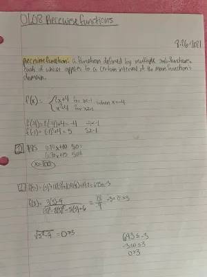 Piecewise Functions Fun: Easy Examples and Solutions for Kids