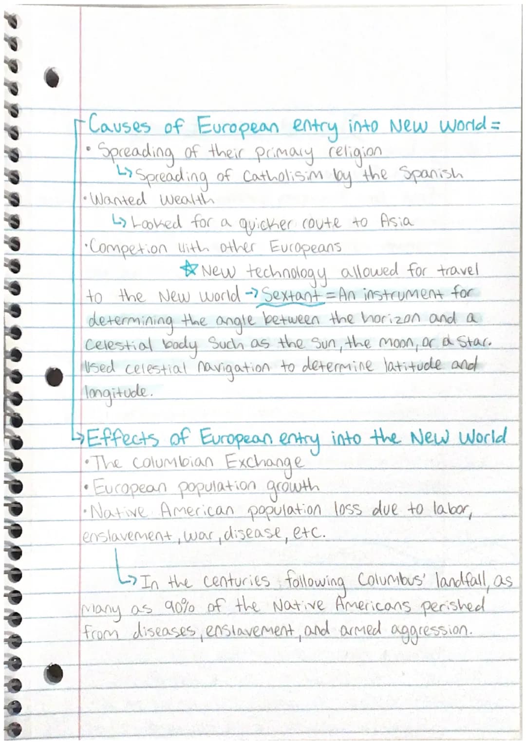 Period 1 (1491-1607)
1491-Year prior to European Contact.
Ly By 1492 about 54 million people inhabited the
two American Continents
Native So
