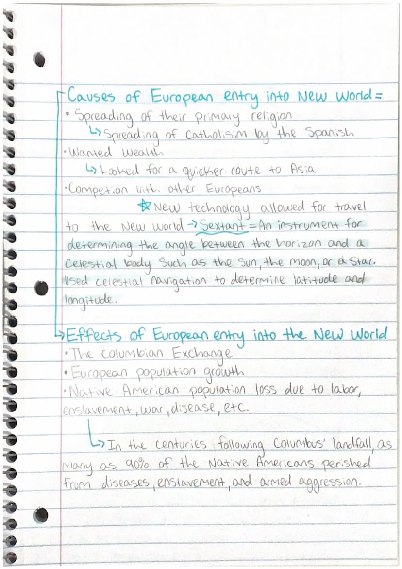 Period 1 (1491-1607)
1491-Year prior to European Contact.
Ly By 1492 about 54 million people inhabited the
two American Continents
Native So