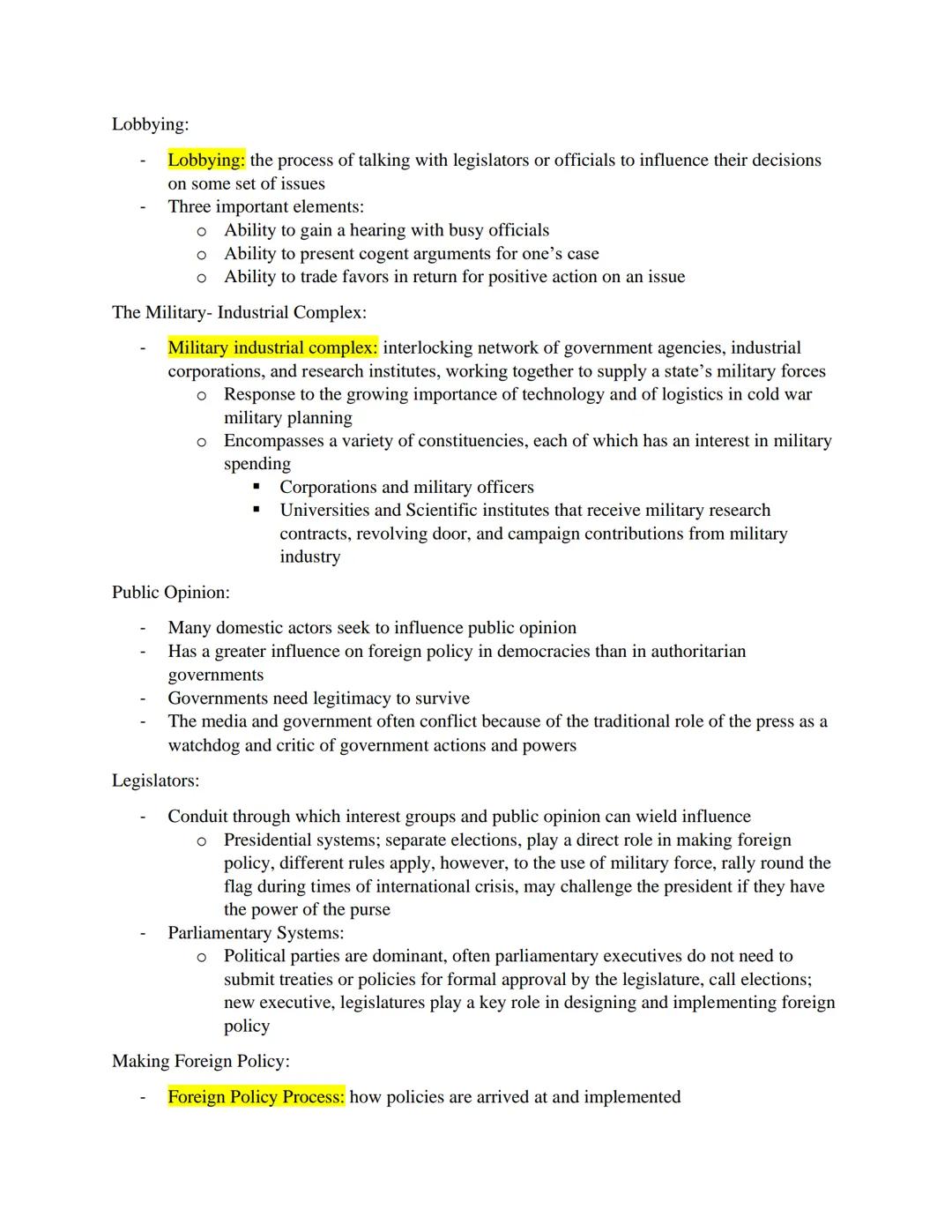 International Relations Mid Term 1 Review:
Chapter One: The Globalization of International Relations
International relations: concerns the r