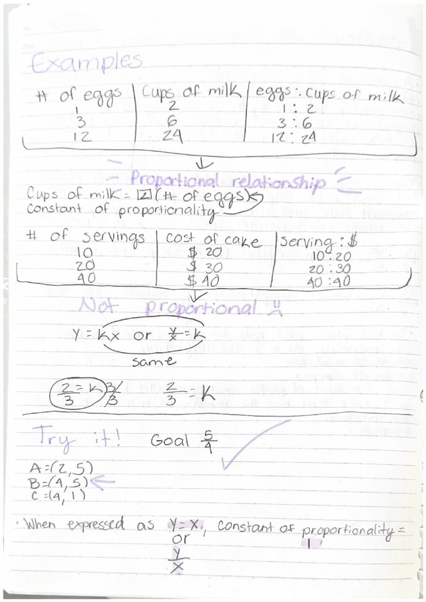 Constant
of proportionality
• A constant of proportionality is a number that
relates two quantities in a proportional
relationship. For exam