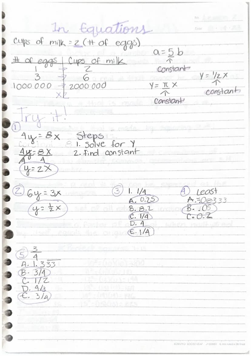 Constant
of proportionality
• A constant of proportionality is a number that
relates two quantities in a proportional
relationship. For exam