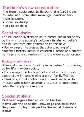 Know role of education - functionalism thumbnail