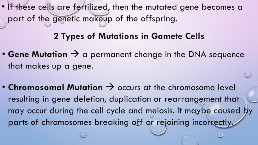 MUTATION Changes in the protein structure or level of expression may lead
to changes in cellular properties and behavior, as a result, the
o