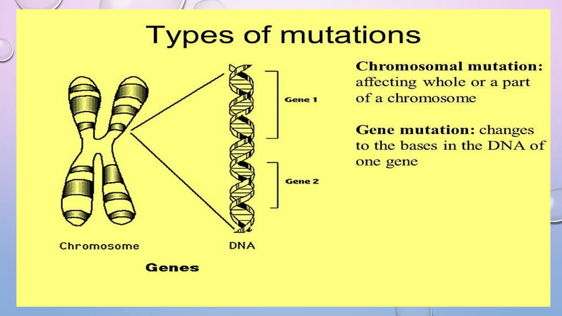 MUTATION Changes in the protein structure or level of expression may lead
to changes in cellular properties and behavior, as a result, the
o