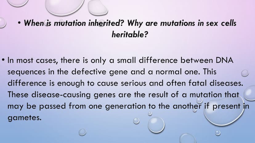 MUTATION Changes in the protein structure or level of expression may lead
to changes in cellular properties and behavior, as a result, the
o