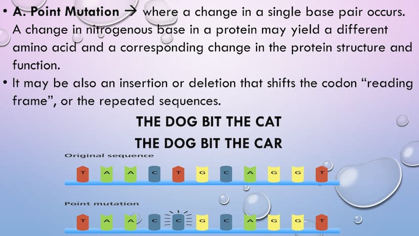 MUTATION Changes in the protein structure or level of expression may lead
to changes in cellular properties and behavior, as a result, the
o
