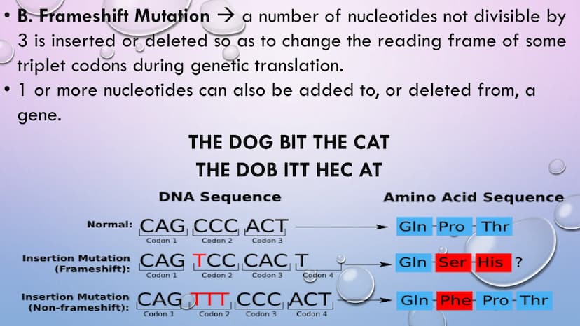 MUTATION Changes in the protein structure or level of expression may lead
to changes in cellular properties and behavior, as a result, the
o
