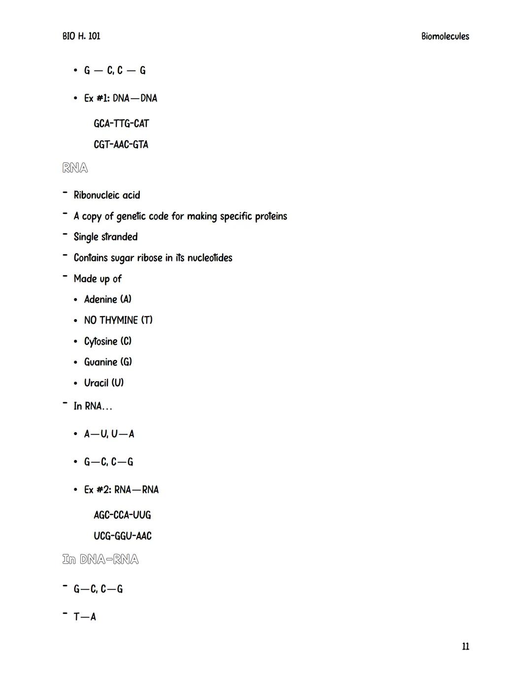 BIO H. 101
Biomolecules
Biomolecules are also sometimes referred to as macromolecules.
They are large complex compounds that are built from 