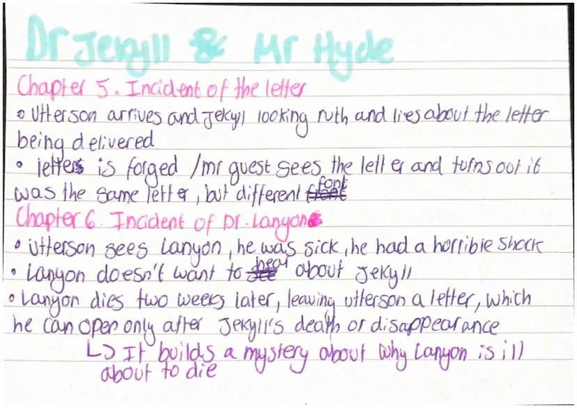 Dr. Jekyll & Mr Hyde
Chapter 1 Story of the door
small girl gets trampied
Sunday walks & Enfield and utterson
Black mailed to pay 2100
paid 