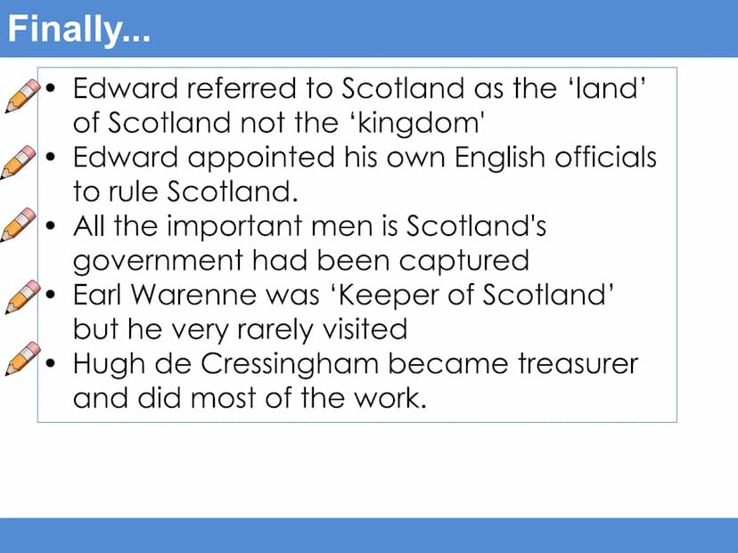 Starter task: Padlet William Wallace and the Scottish resistance
Learning Intention: To understand Wallace's influence on
the wars of indepe