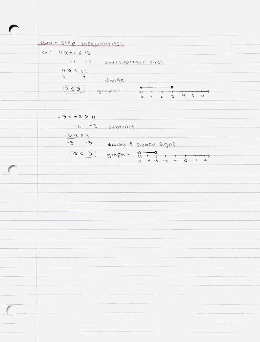 C
Graphing and solving Inequalities
symbol
>
<
ex:
2
S
-4-3-2
-3 -2
Name
greater than
less than
greater than
or equal to
less than or
equal 