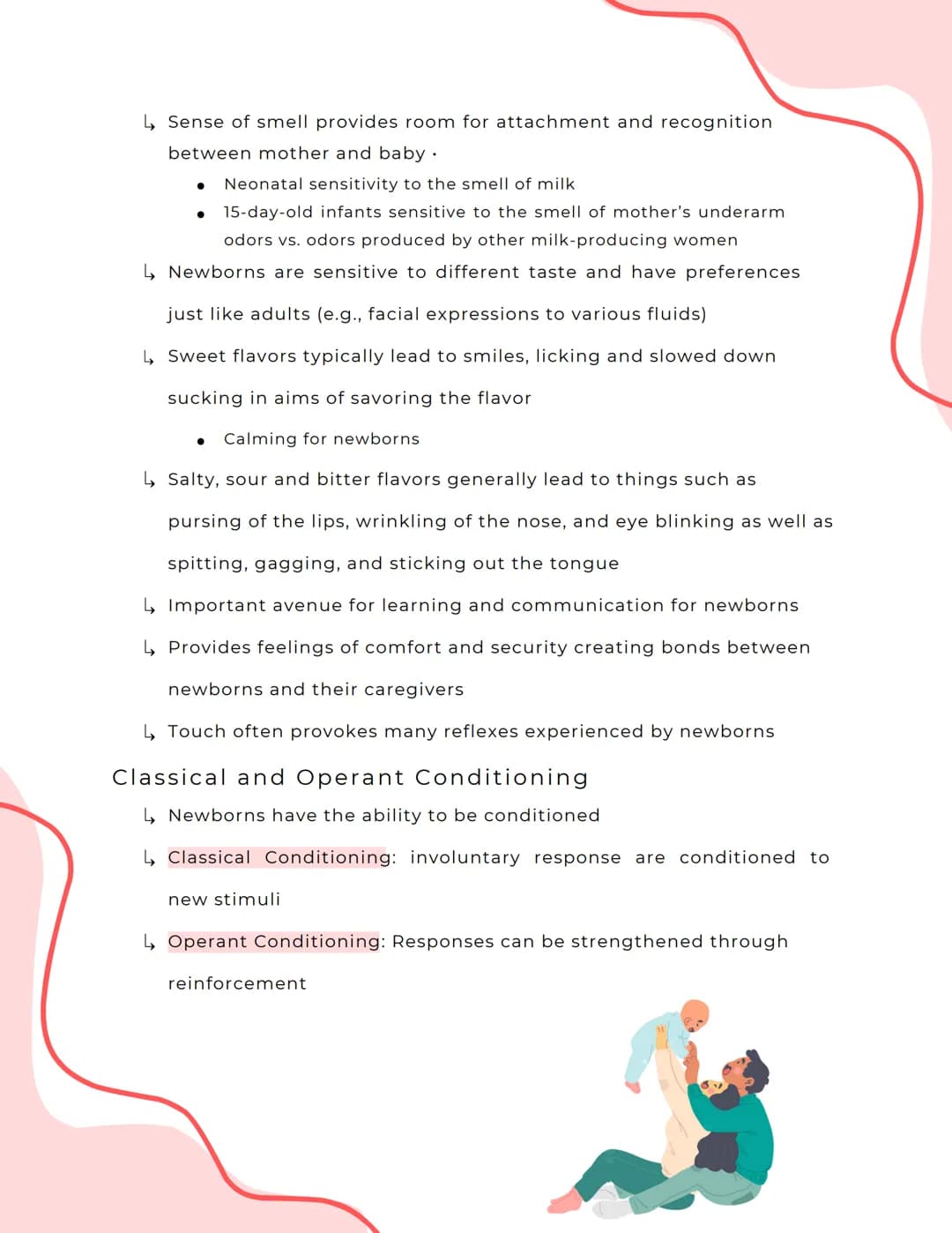 Pre Labor
↳ Prior to labor, women may experience Braxton Hicks Contractions
Birth and The NewBorn Baby
● False Labor Contractions
↳ Women ma