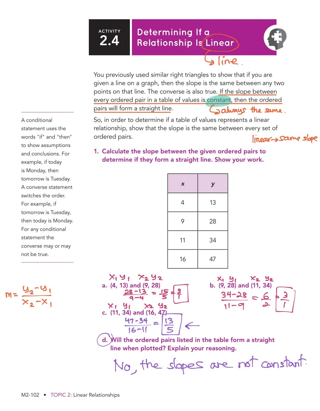 At the
Arcade
Linear Relationships in Tables
WARM UP
Use similar right triangles to determine
the slope of each line.
-8
-6
a
m=L
8
6
4
2-
-