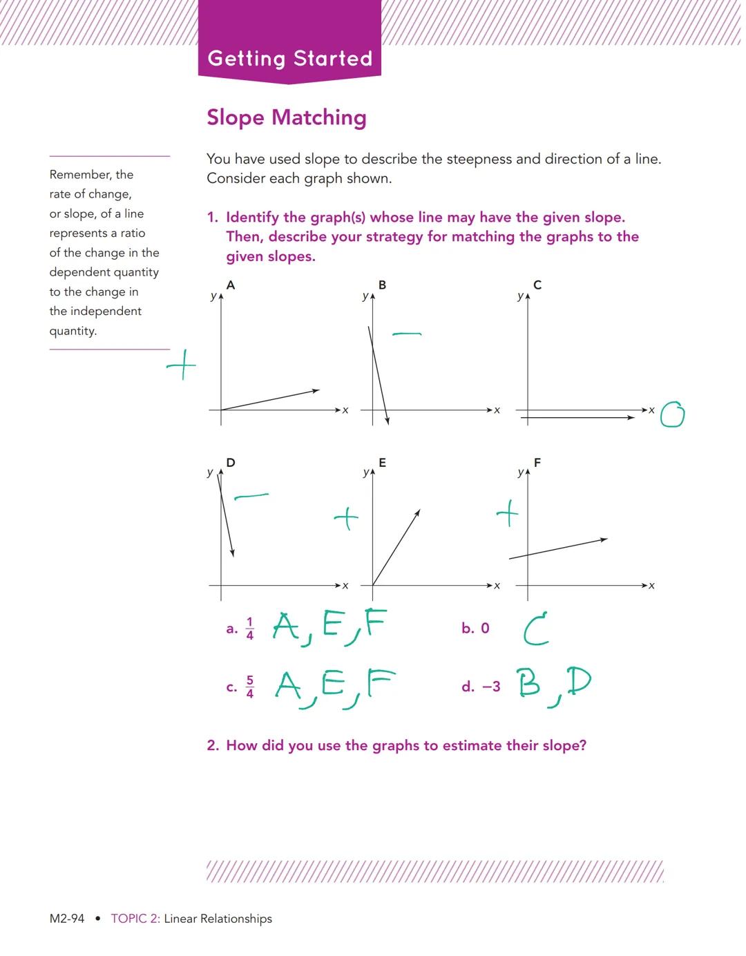 At the
Arcade
Linear Relationships in Tables
WARM UP
Use similar right triangles to determine
the slope of each line.
-8
-6
a
m=L
8
6
4
2-
-