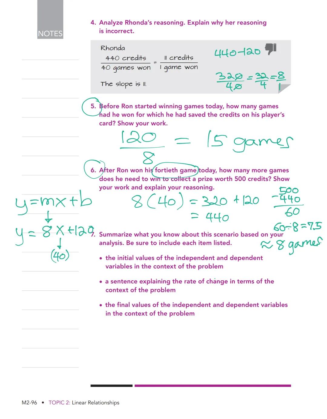 At the
Arcade
Linear Relationships in Tables
WARM UP
Use similar right triangles to determine
the slope of each line.
-8
-6
a
m=L
8
6
4
2-
-