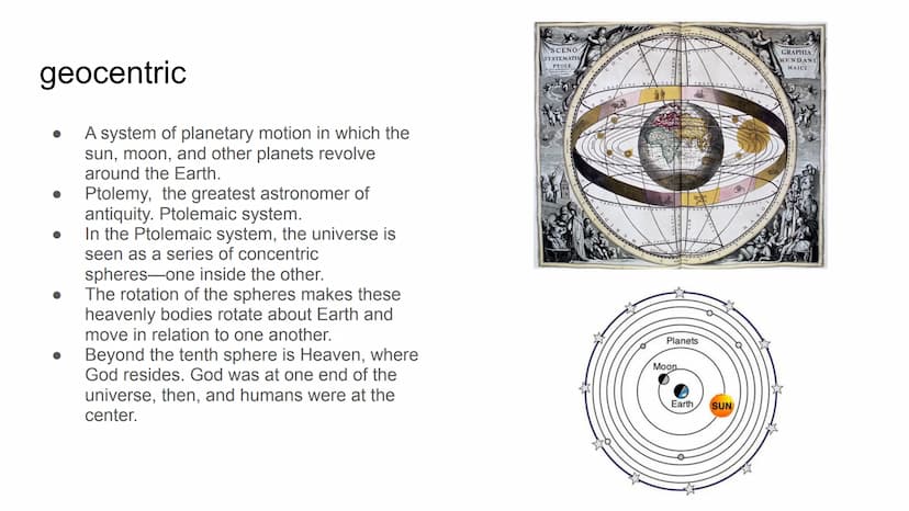 The Enlightenment and
Revolutions, 1550-1800 The Scientific Revolution
Lesson 1 geocentric
A system of planetary motion in which the
sun, mo