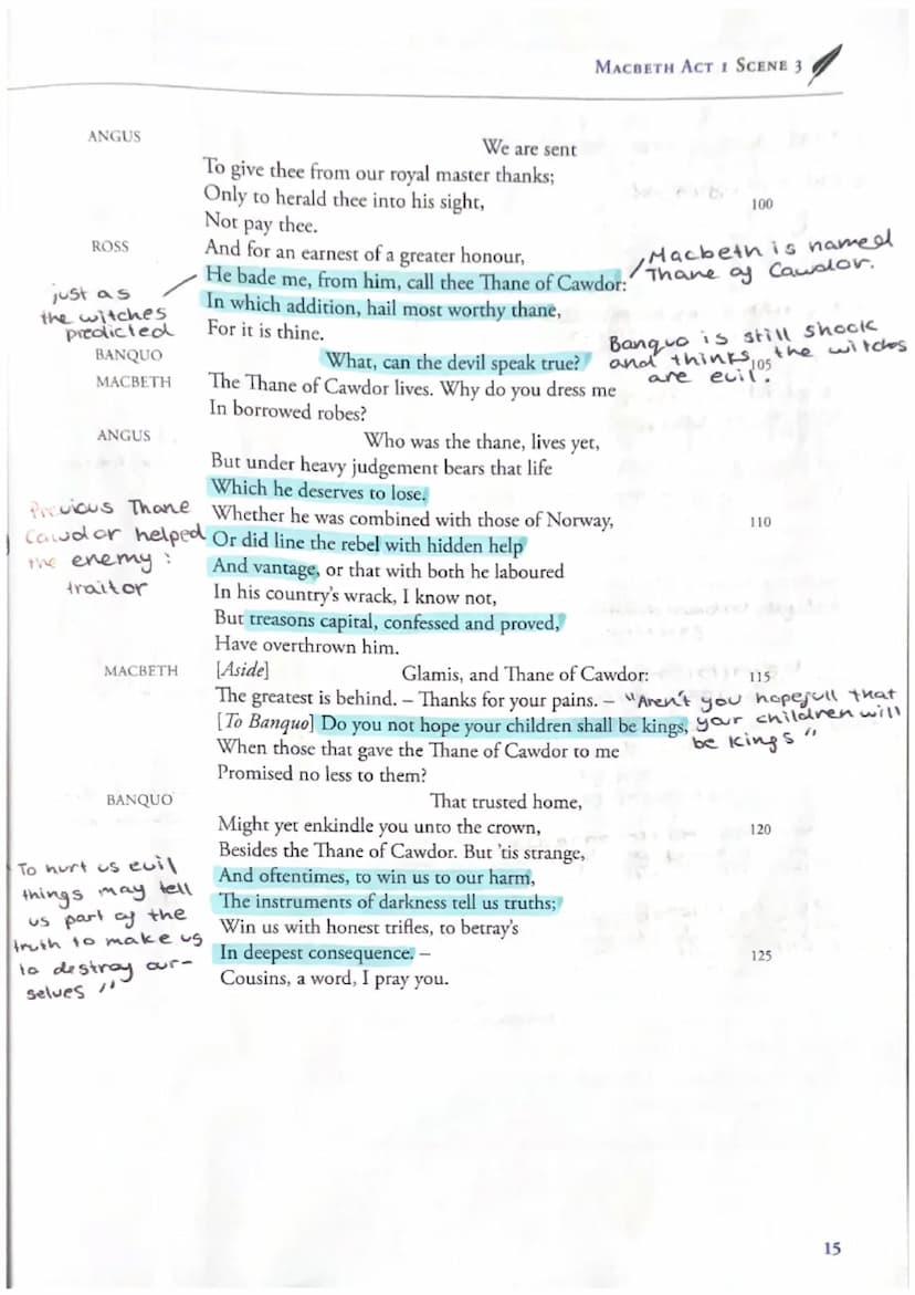 
<p>In this scene, the three witches discuss their recent activities. One of them says she has been killing swine, while another mentions a 