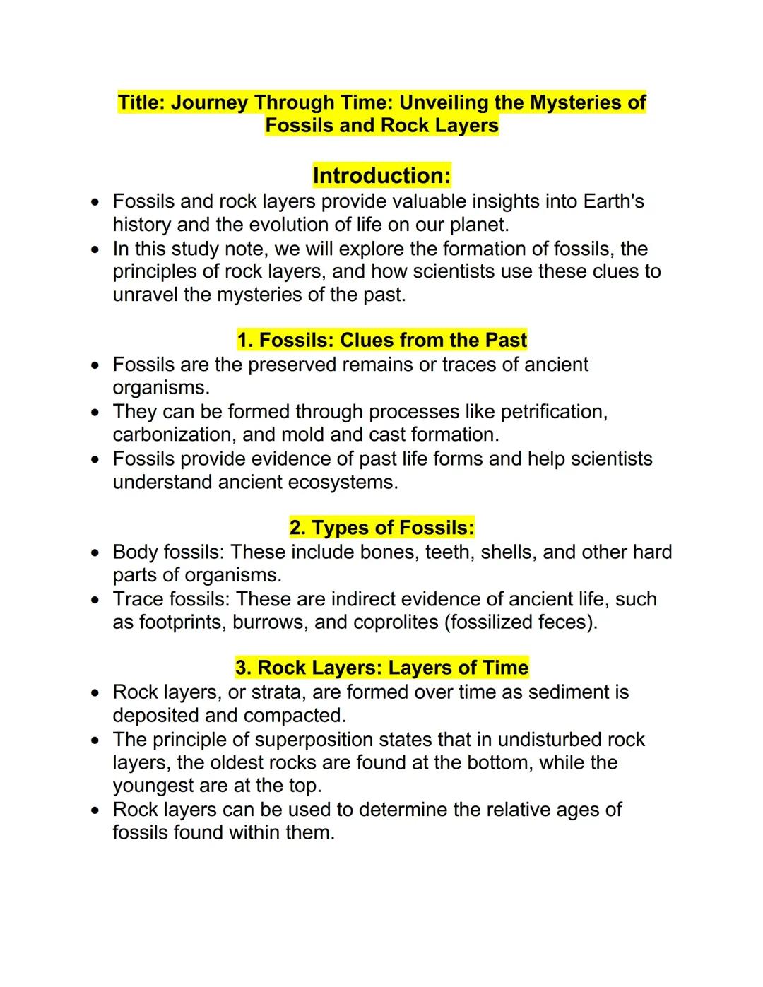 Discovering Fossils: How Rocks Tell Earth's Cool Story