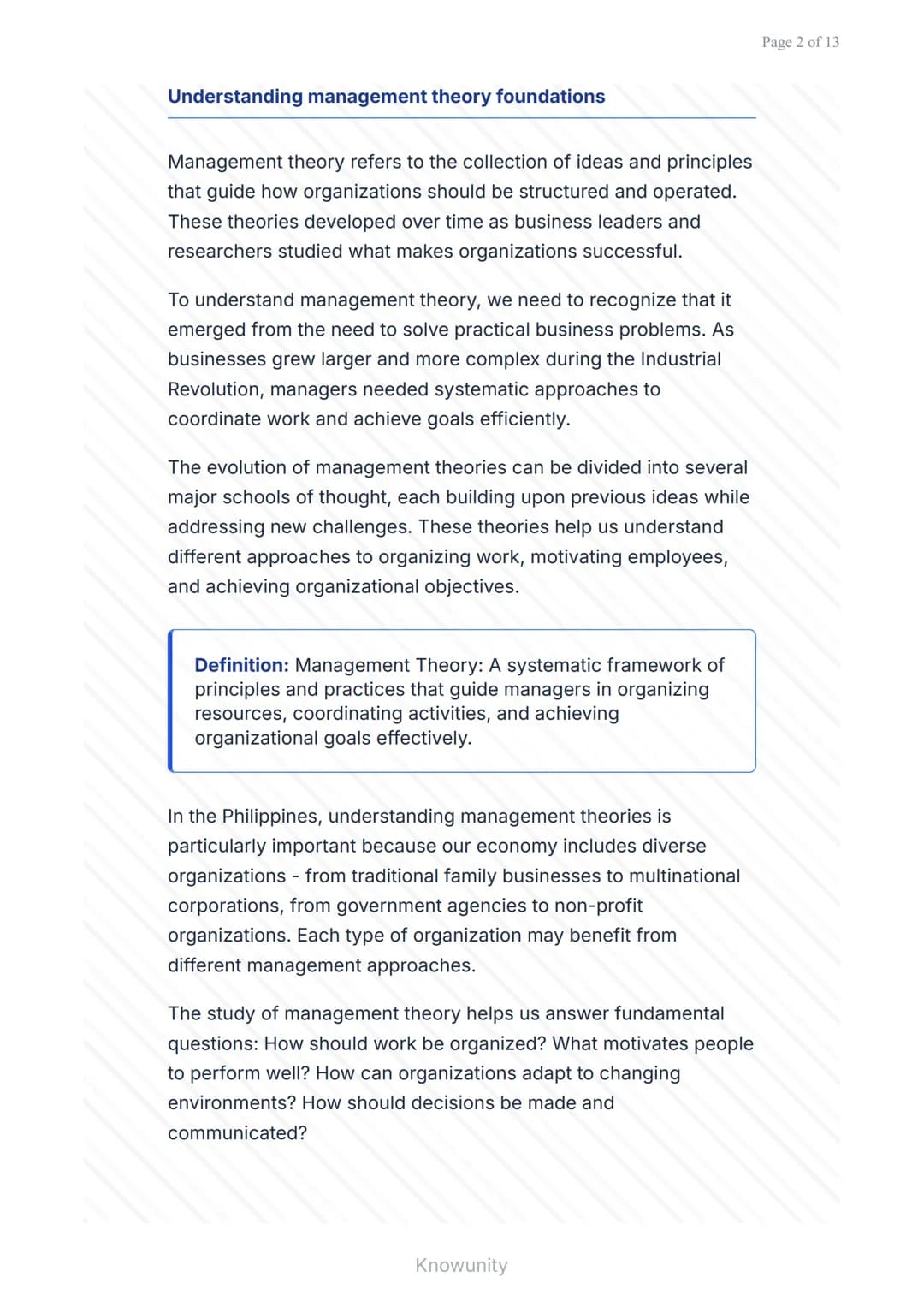 Evolution of Management Theories: From Classical to Modern
Approaches
Understanding how management theories
developed over time
What You'll 
