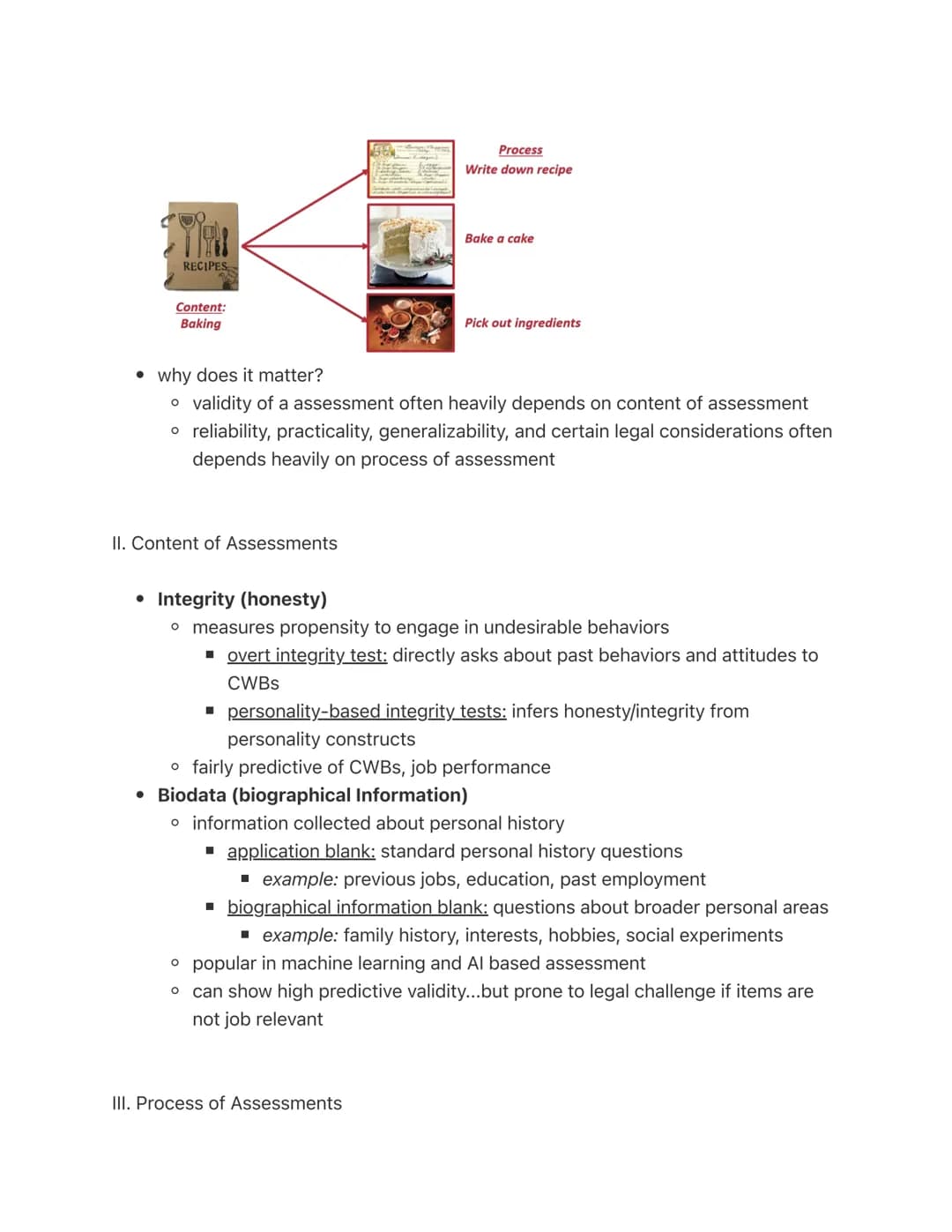 Testing and Assessment
1. Foundations of Assessment
• Assessment: systematic procedure for measuring a construct and describing it
with nume