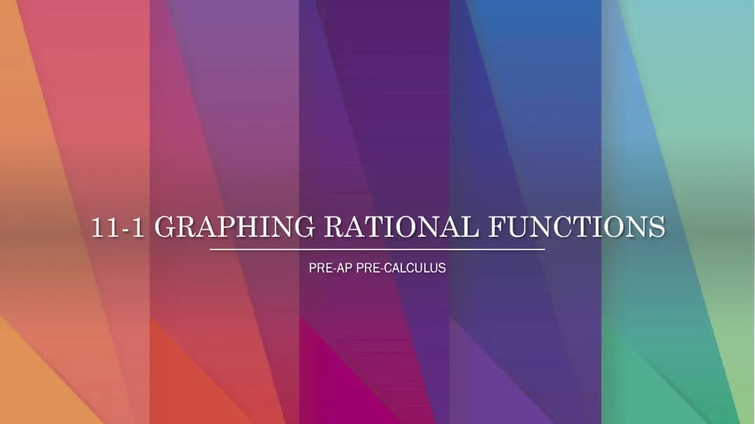 graphing rational functions