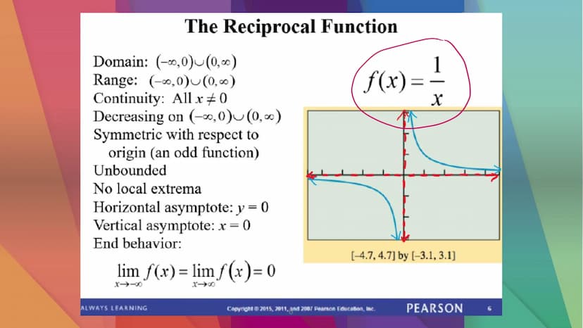 11-1 GRAPHING RATIONAL FUNCTIONS
PRE-AP PRE-CALCULUS Rational Functions
Let n and d be polynomial functions with (d(x) ‡ 0.
Then the functio