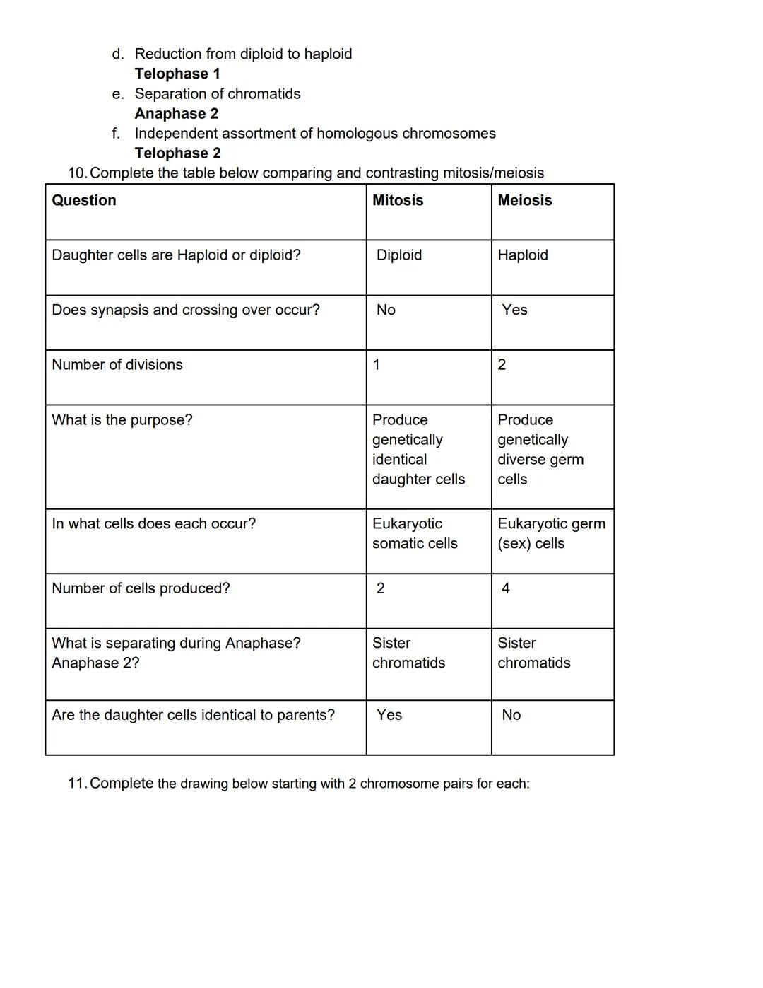 Lab 10 Mitosis and Meiosis
Lab Outcomes
Define mitosis and meiosis and relate these processes to growth, repair, and reproduction in organis