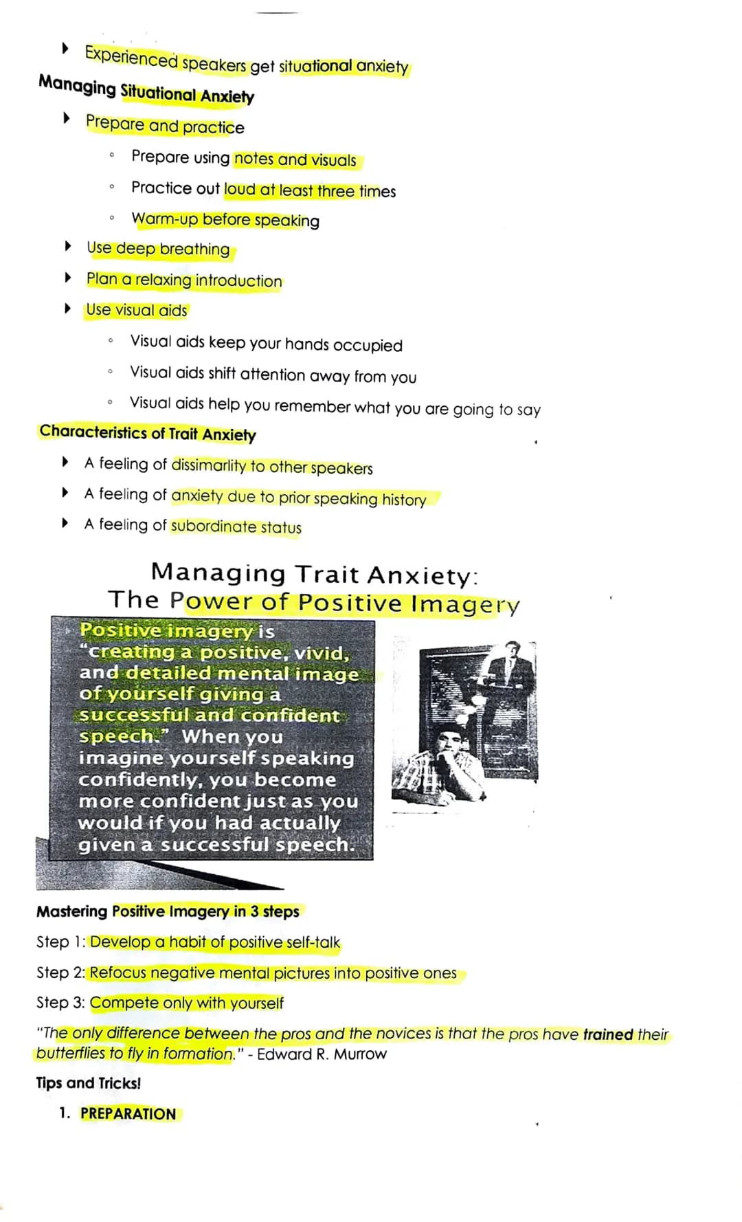 NOTES ON PUBLIC SPEAKING
Public speaking
• involves speaking to a group of people with the purpose of influencing, convincing,
educating and